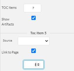 TOC Smart detector in Equidox with the "link to page" box showing
