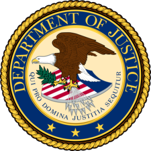 Seal of the Department of Justice, which will file a Section 508 accessibility report